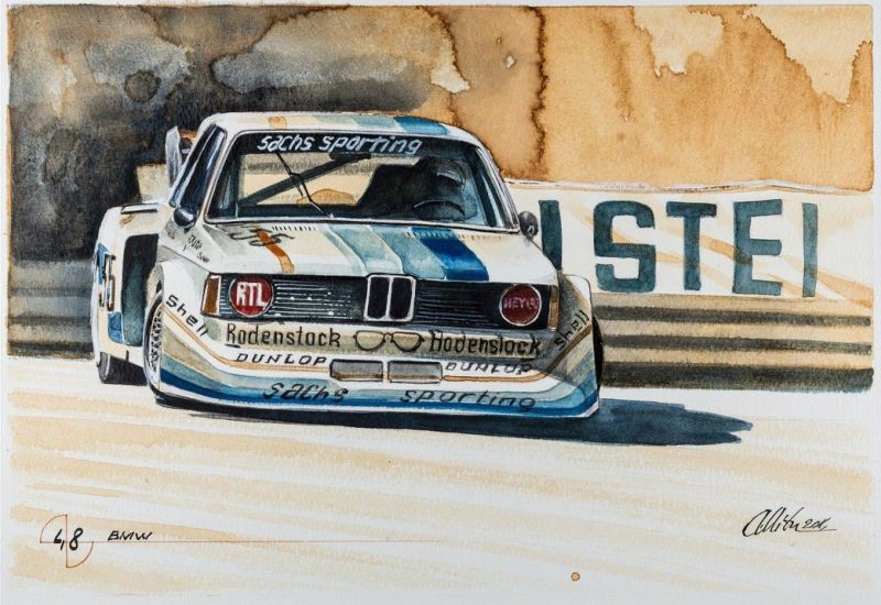 Estas pinturas hechas con café repasan la historia de BMW 1 bmw1 66