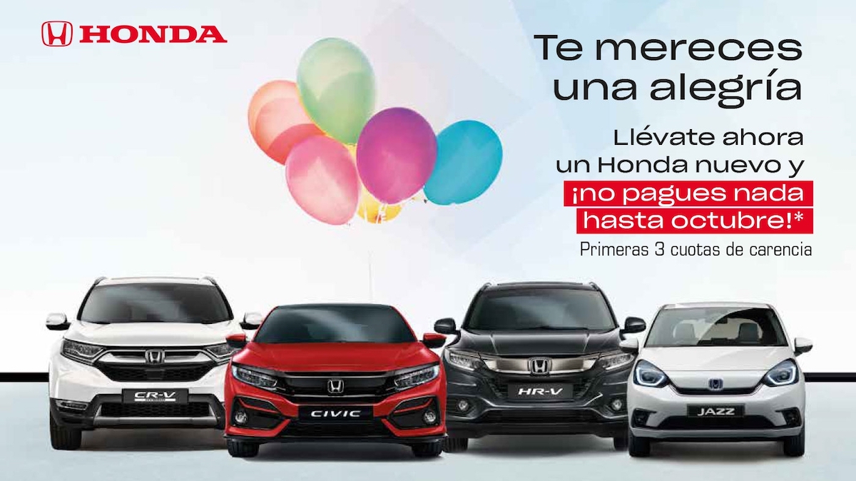 Ofertón: compra un Honda sin entrada y no pagues hasta octubre 2 hondapromocion