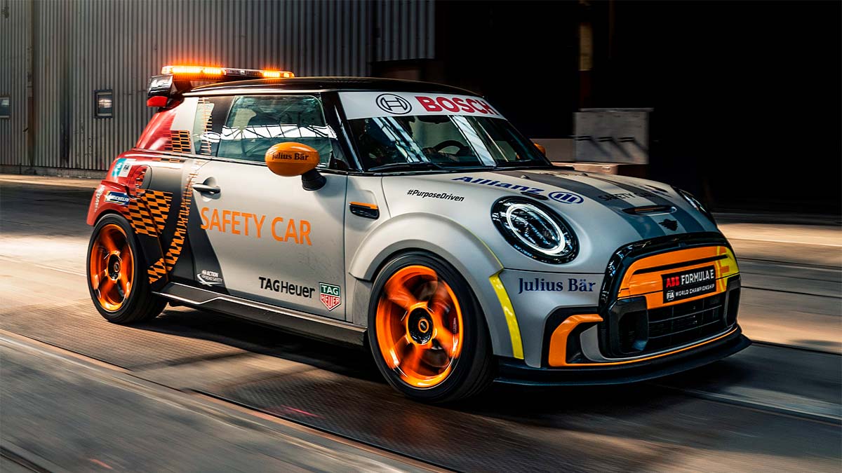 Mini Electric Pacesetter, desvelado el nuevo safety car de la Fórmula E 1 mini electric pacesetter