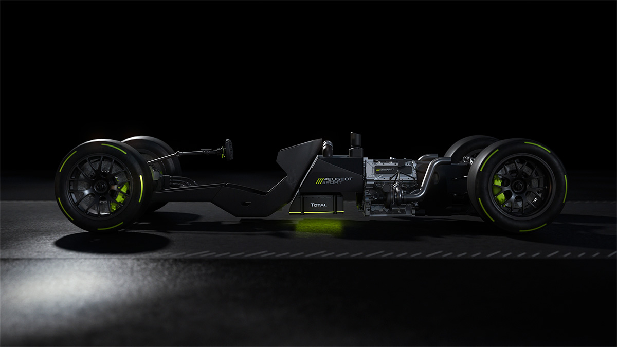 Peugeot Hybrid4 500kW, un nuevo coche de competición para el WEC 1 peugeotsportpowertrainreveal08