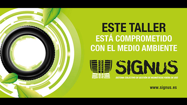 SIGNUS destaca a los talleres comprometidos con el medioambiente con esta placa 1 placa talleres2