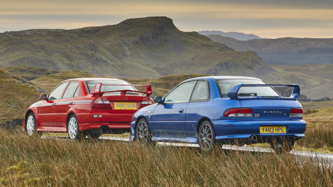 Mitsubishi Evo VI Mäkinen vs Subaru Impreza P1 1 Subaru Impreza P1 vs. Mitsubishi Lancer EVO VI Tommi Makinen Edition: enemigos íntimos