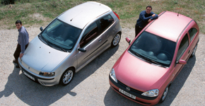 Fiat Punto 1.2 16V Sporting Speedgear vs Opel Corsa 1.2 Comfort Easytronic