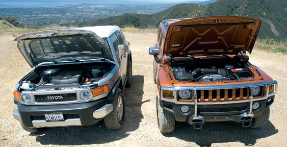 Toyota FJ Cruiser 4.0 V6 V.S. Hummer H3 3.6 5L