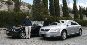 Jaguar XJ6 2.7D Executive vs VW Phaeton  3.0 TDI 4 Motion 