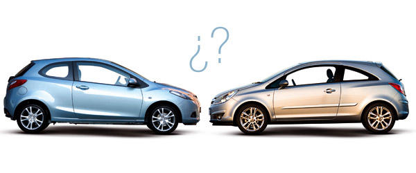 Mazda 2 y Opel Corsa Mazda 2 y Opel Corsa
