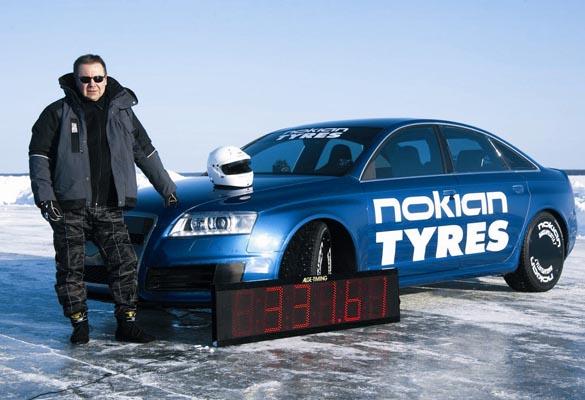 audi a6 tres cuartos record velocidad sobre hielo