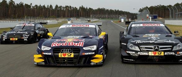 Audi, BMW y Mercedes del DTM