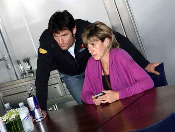 Mark Webber y Ann Neal