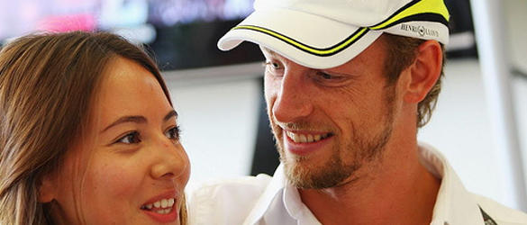 Jessica Michibata y Jenson Button Jessica Michibata y Jenson Button