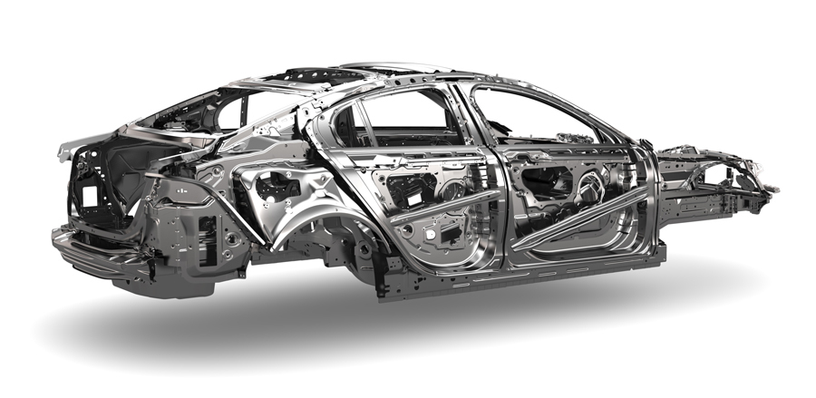 JAguar XE chasis trasera