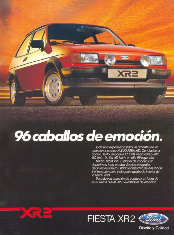 Publicidad Ford Fiesta XR2