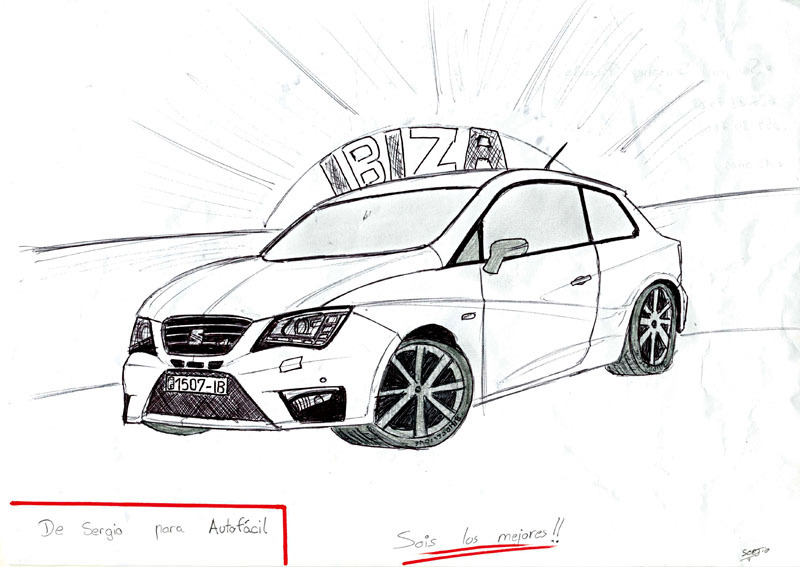 Dibujo Seat Ibiza por Sergio Sánchez