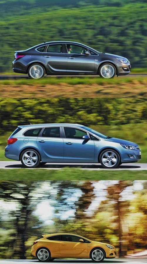 Opel Astra, carroecías berlina, 5 puertas y GTC