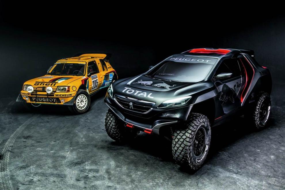 Peugeot 2008 DKR y 205 T16 del Dakar de 1987