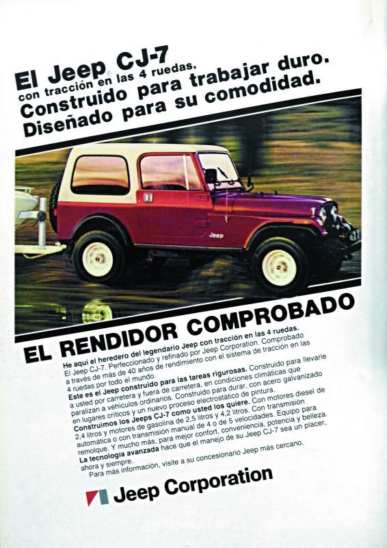 publicidad delJeep CJ-7