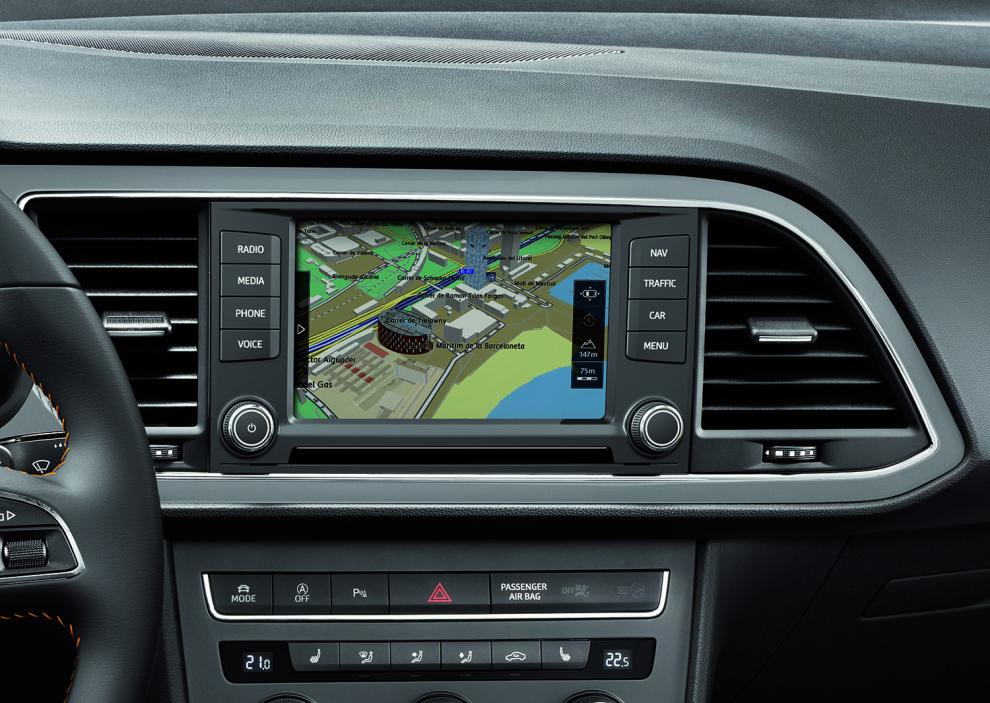 consola central del Seat León X-Perience