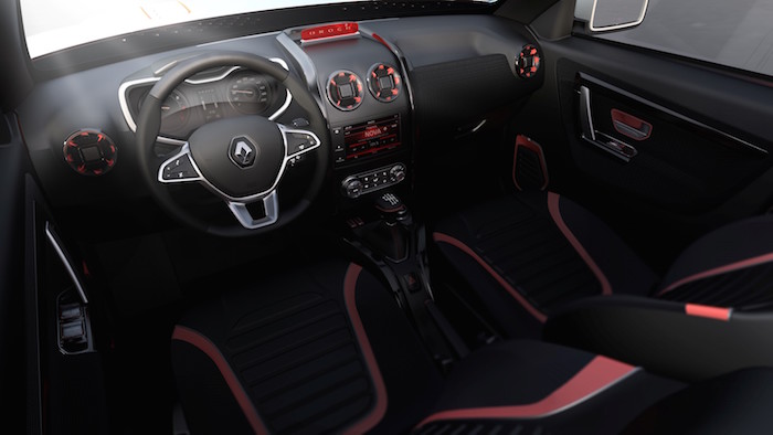 Renault Oroch Concept pick up, interior salón de Sao Paulo