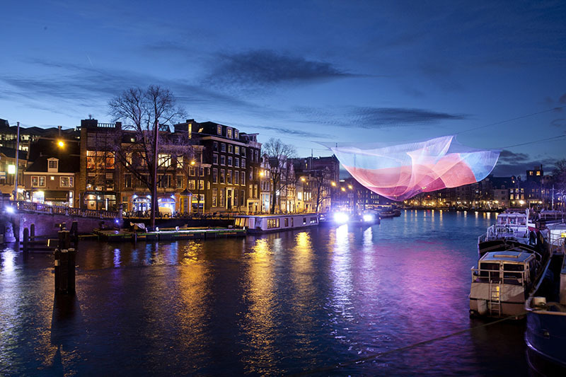Amsterdam iluminada en Navidad