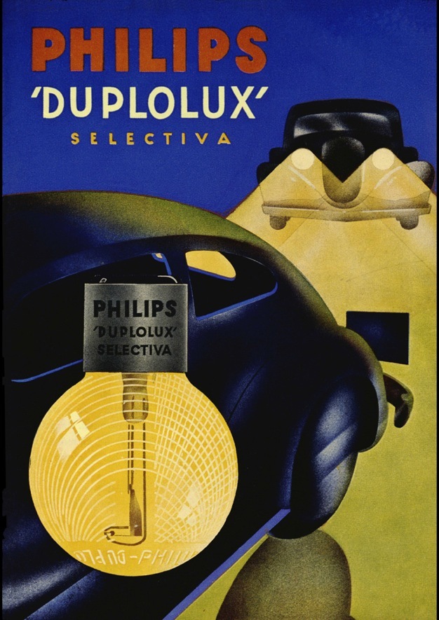 Anuncio de la Philips Duplolux Selectiva, de 1936