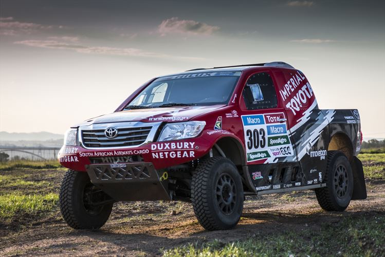 El Toyota Hilux de De Villiers en el Dakar 2015