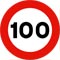 Límite velocidad 100km/h