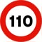 Límite velocidad 110km/h