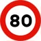 Límite velocidad 80km/h