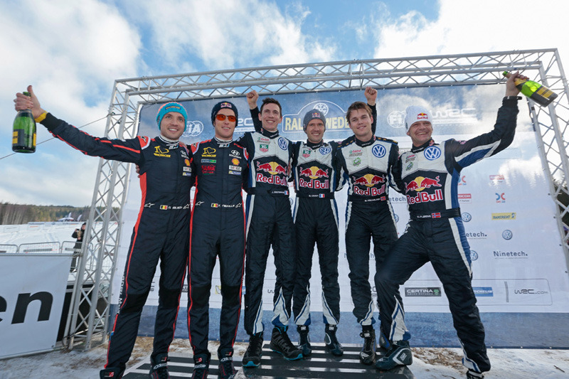 podium rally de Suecia 2015