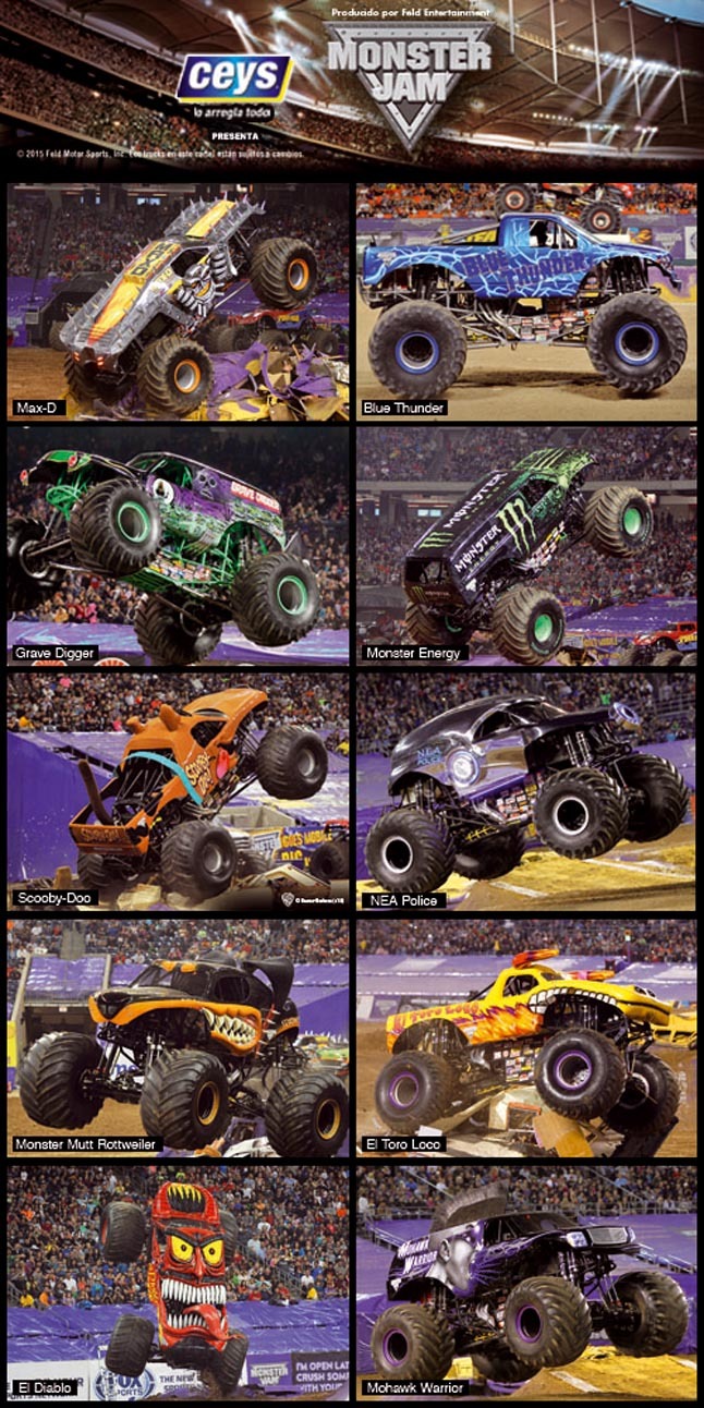 Vehículos de la Monster Jam 2015
