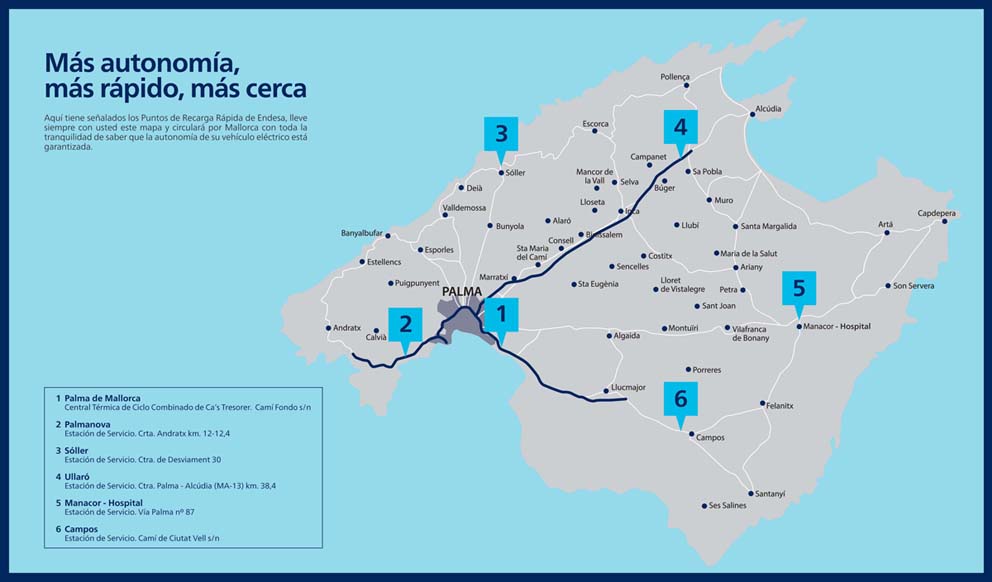 Endesa mapa carga rápida