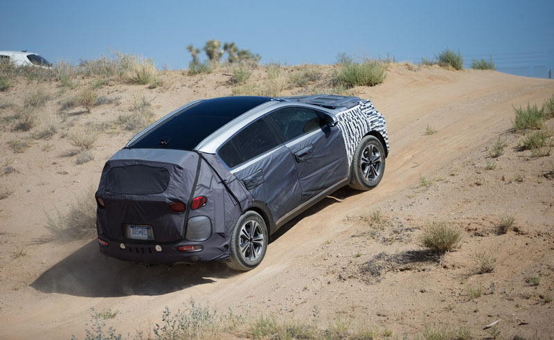 Kia Sportaage, pruebas en Death valley