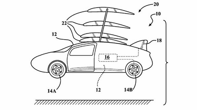 Boceto Toyota coche volador