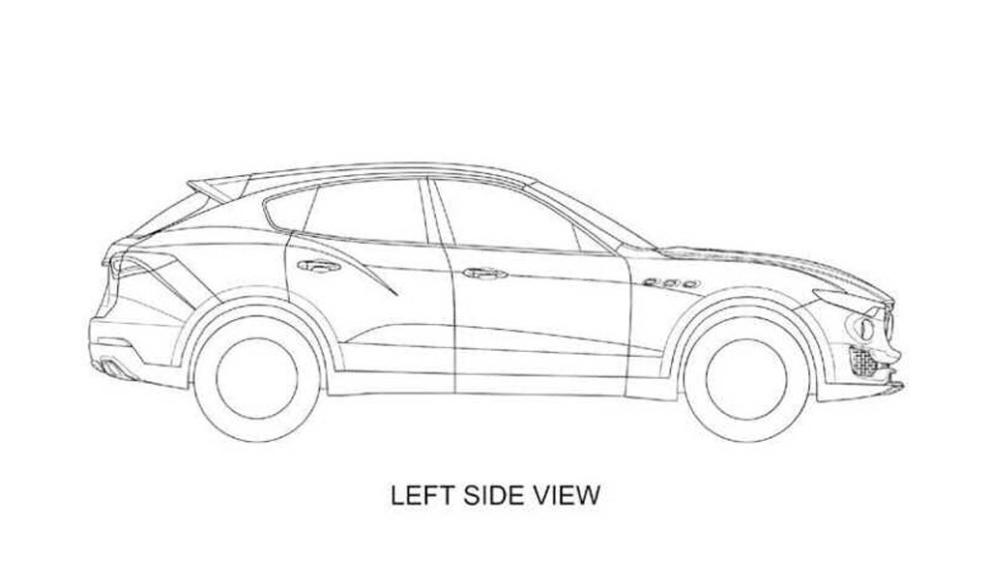 Boceto lateral Maserati Levante