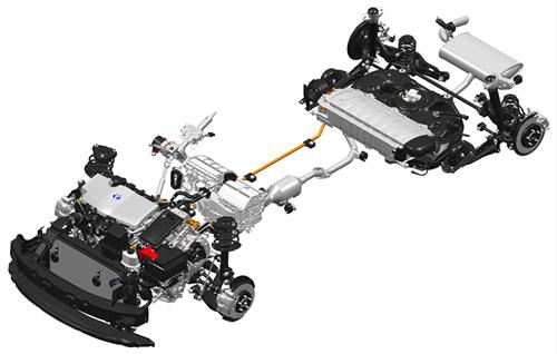 Disposición mecánica Toyota Prius 2016