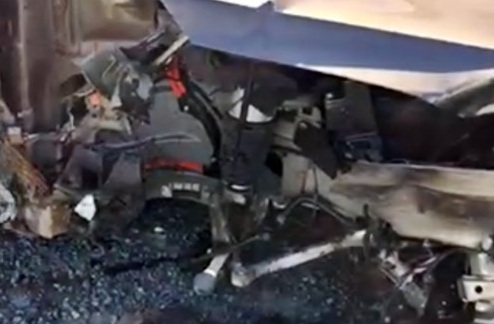 Tesla accidentado