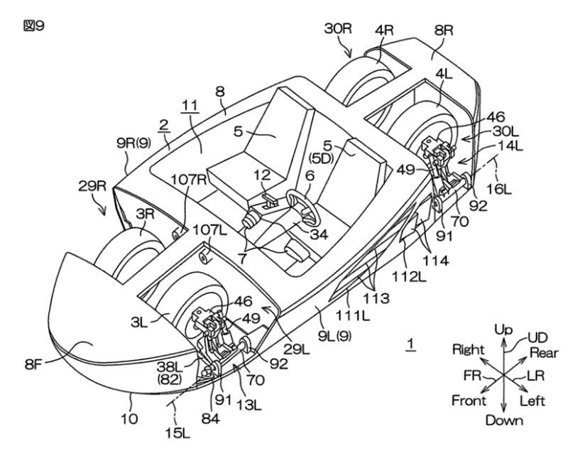 Boceto coche anfibio Yamaha