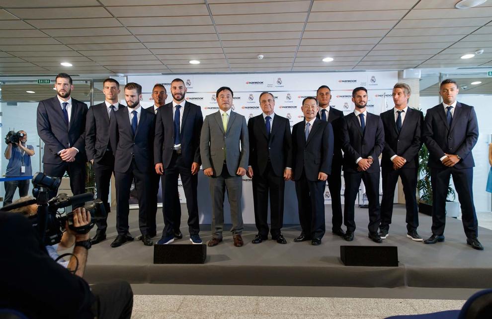 Hankook y los jugadores del Real Madrid