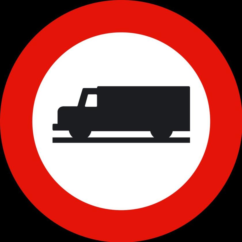 Entrada prohibida a vehículos destinados al transporte de mercancias