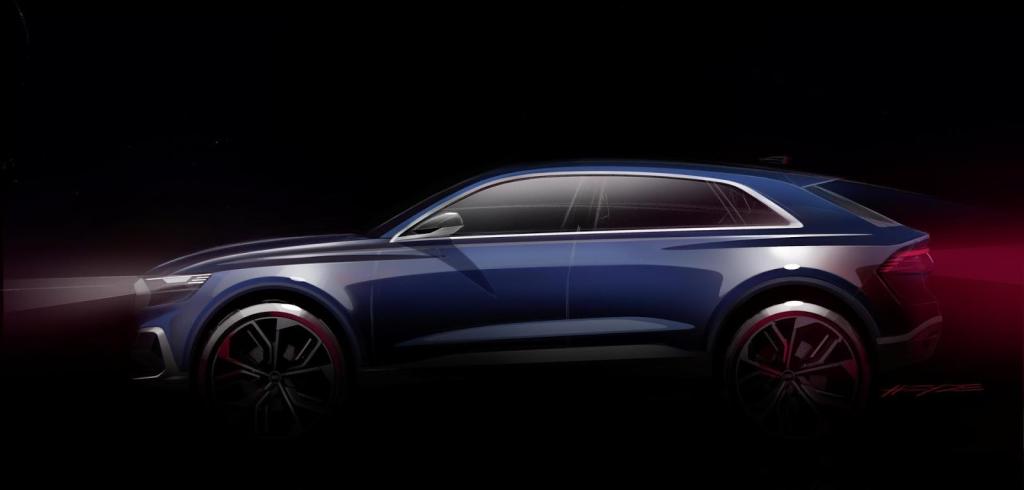 Boceto del perfil del Audi Q8 Concept