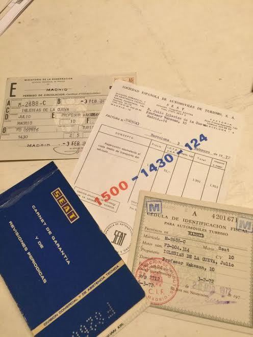 Documentación Seat 1430 de Julio Iglesias