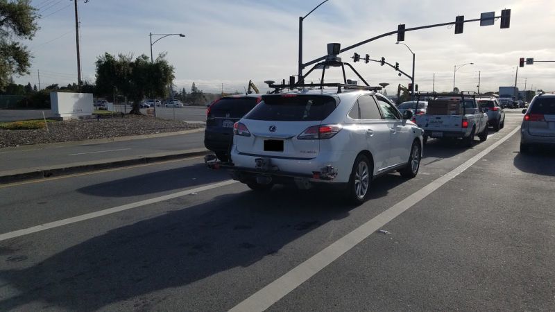 Trasera del coche autónomo de Apple