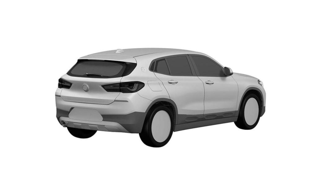 Boceto de la parte trasera del BMW X2