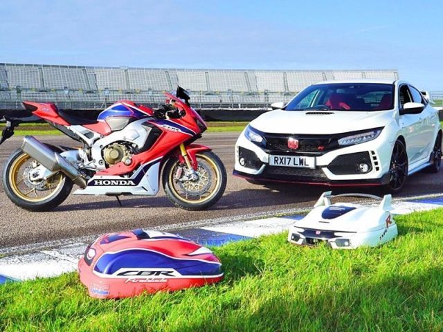 Honda Civic Type R cortacésped