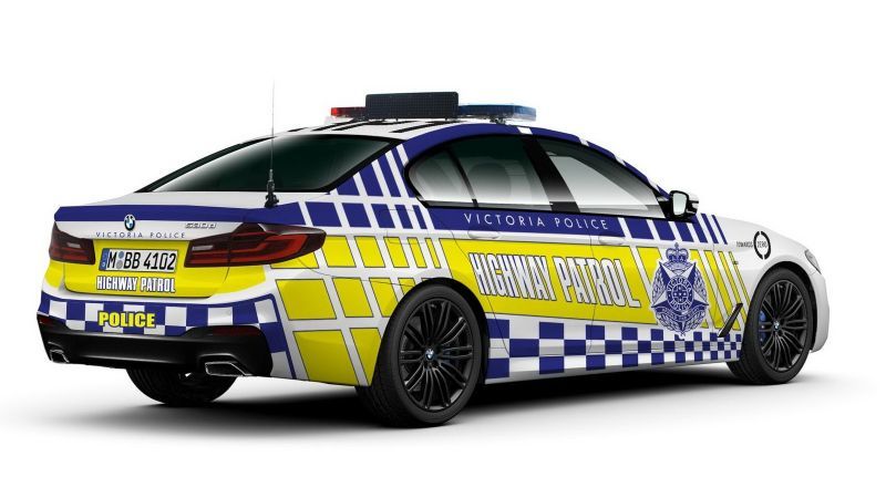 Trasera del BMW Serie 5 de la policía australiana