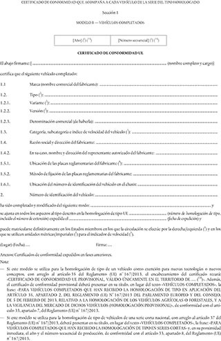 Certificado de Conformmidad Europea