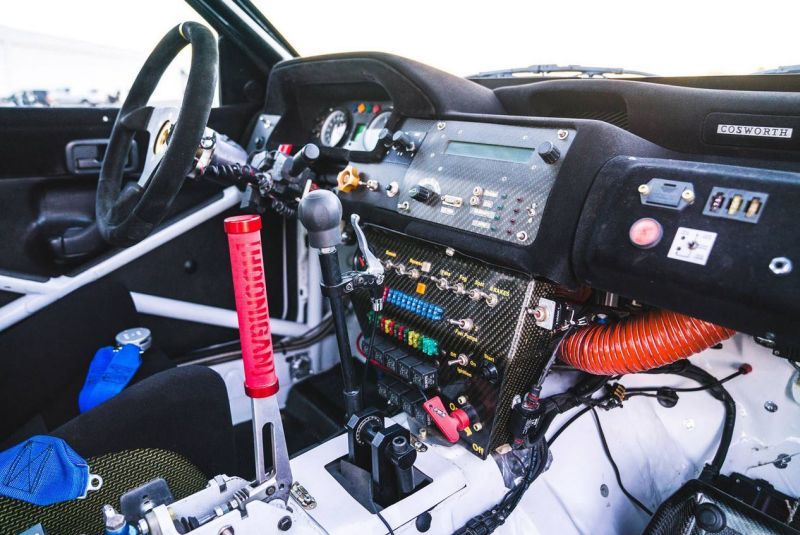 Interior del Ford Escort RS Cosworth de Ken Block