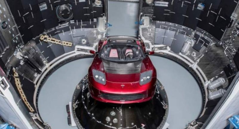 Tesla Roadster en el Falcon Heavy de SpaceX