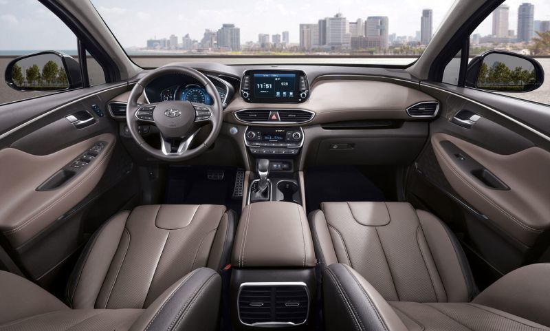 Interior del Hyundai Santa Fe 2018