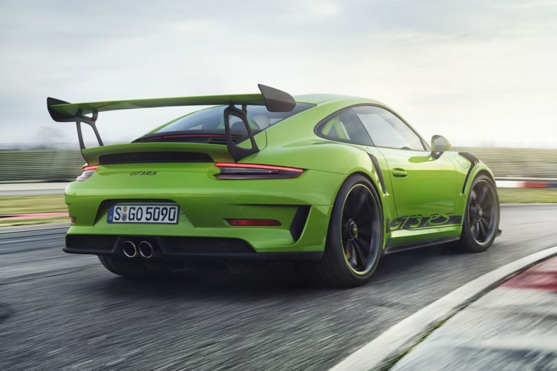 Trasera del Porsche 911 GT3 RS 2018